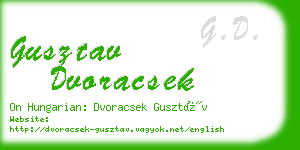 gusztav dvoracsek business card